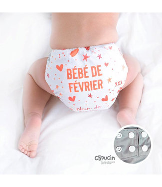 La Petite Ourse LPO Pocket diaper snaps | FEBRUARY BABY | 10-35 lb