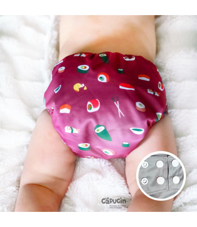 Pocket Diaper 2.0 with inserts - Midnight - Le Capucin