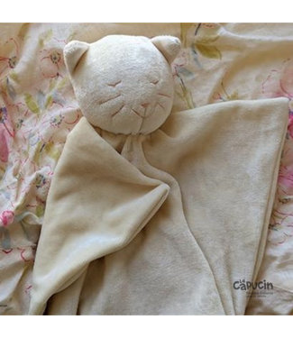 Papoum Papoum Bamboo cuddly toy | Minou-Chat | Ecru White  | Grey Embroidery