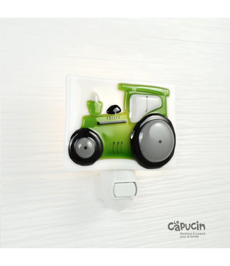 Veille sur toi Nightlight - Green Tractor