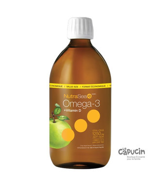 Nutrasea Omega-3 liquidgels + vitamine D | Apple | 500 ml
