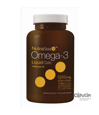 Nutrasea Omega-3 liquidgels + vitamine D | 150 gels