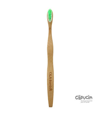 Ola Bamboo Brosse à  dents en bambou - Adulte - Souple - Choisissez la couleur