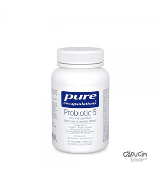 Pure Encapsulations Probiotic 5 - Soy and dairy-free - 60caps
