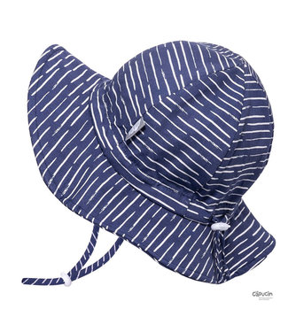 Jan & Jul Sun Hat - Cotton Floppy - Navy Waves