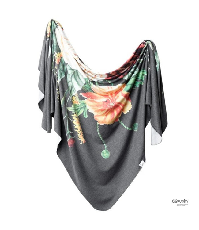 Copper Pearl Swaddle Blanket | 46"x46" | Raven