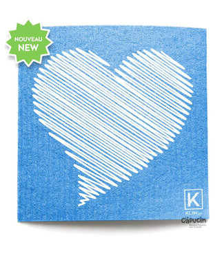 Kliin The reusable towel | Blue | Heart | L