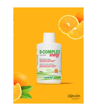 Land Art B-Complex Energy - Liquide - Orange & crème - 500ml