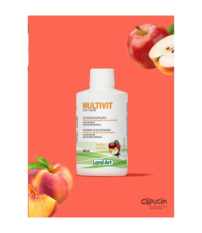 Multivit - Liquid - Peach & Apple - 500ml