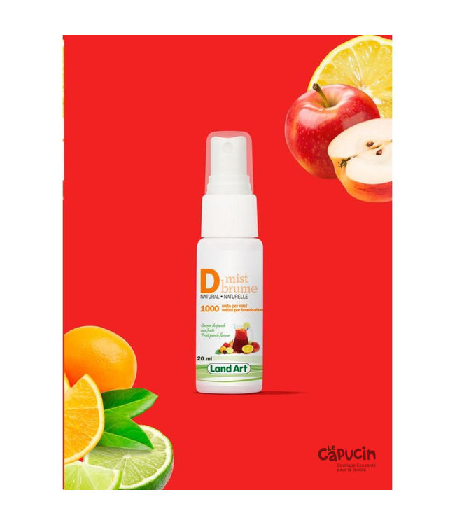 Vitamine D - Vaporisateur - Punch aux fruits - 20ml - Land Art