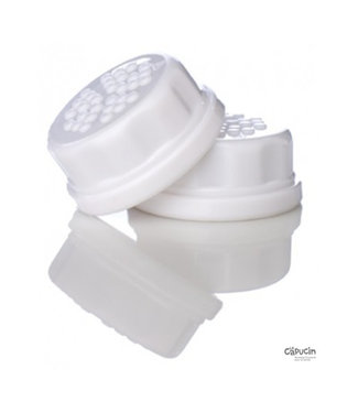 Life Factory Baby Bottle Flat Cap Set | 2 white caps