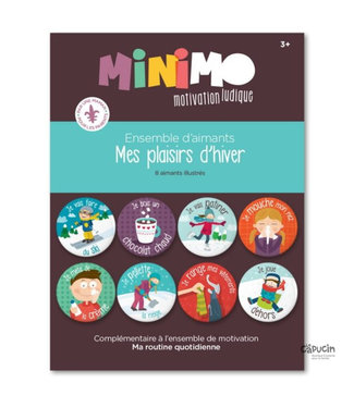 Minimo Motivation Magnet Set - My winter pleasures - 8 items - Only in French