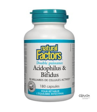 Natural Factors Acidophilus et Bifidus | 180 Caps
