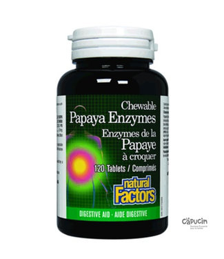 Natural Factors Enzymes Papaye - 120 Comp. à  Croquer