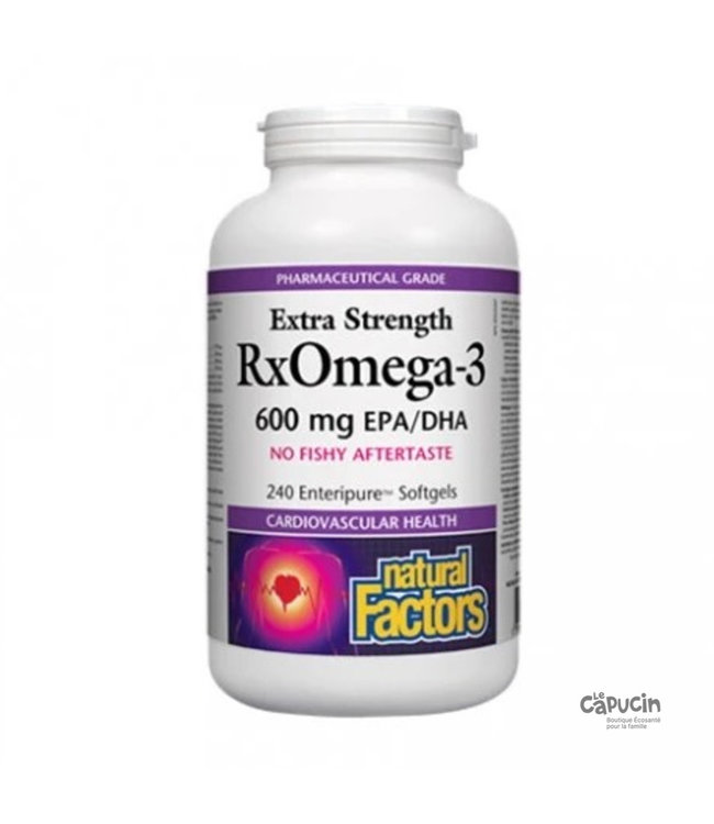 Natural Factors RxOmega 3 | 600 mg | 120 gel.