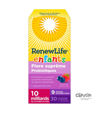 Renew Life Flore Supreme | Probiotic for Children | 30 Caps