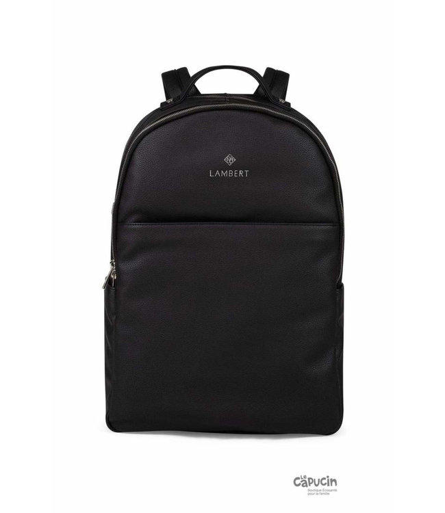 Vegan Leather Backpack - Charles - Black