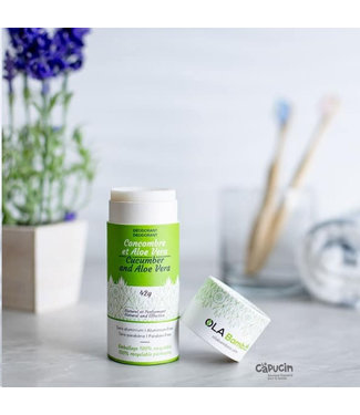 Ola Bamboo Natural Deodorant - Cucumber & Aloe Vera