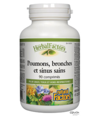 Natural Factors Poumons Bronches et Sinus Sains | 90 caps.