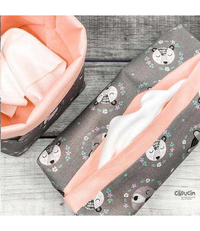 Washable tissues | 24 items | Teddy Bear | Grey