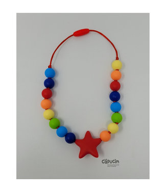 CoolCoolier Chewable Necklace | Star | Red