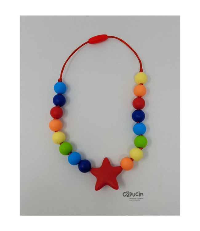 CoolCoolier Chewable Necklace | Star | Red