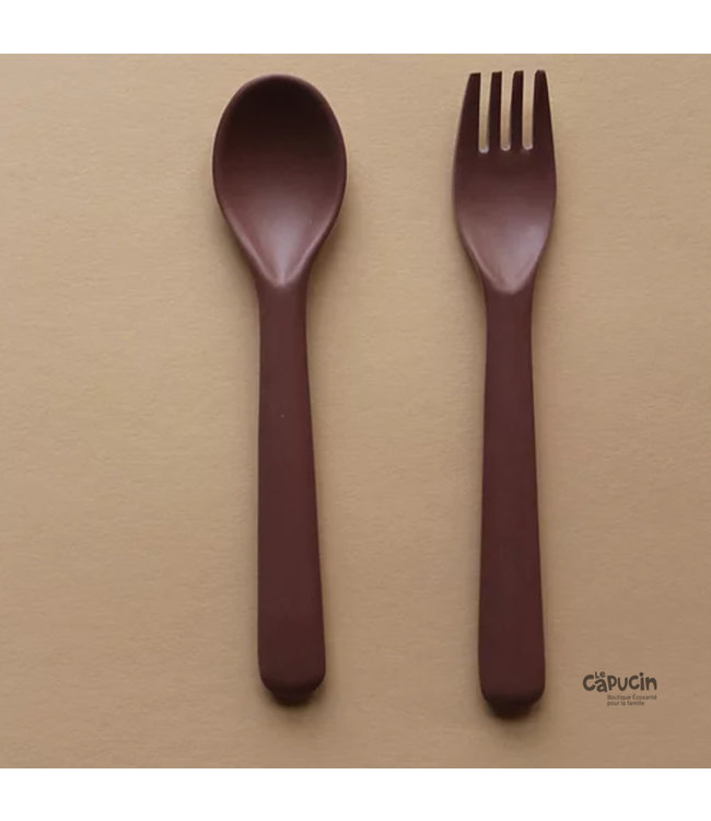 Cink Bamboo Spoon + Fork | Beet