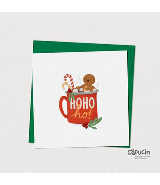 Mimosa Design Carte de Noël | 5.25 x 5.25 | Tibiscuit