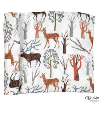 Doux becot Muslin blanket | Buck in the forest