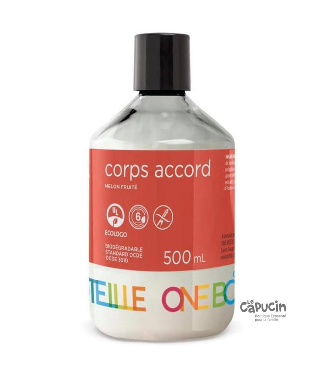 One Bottle Douche corps et cheveux | Corps Accord : Melon fruité | 500 ml