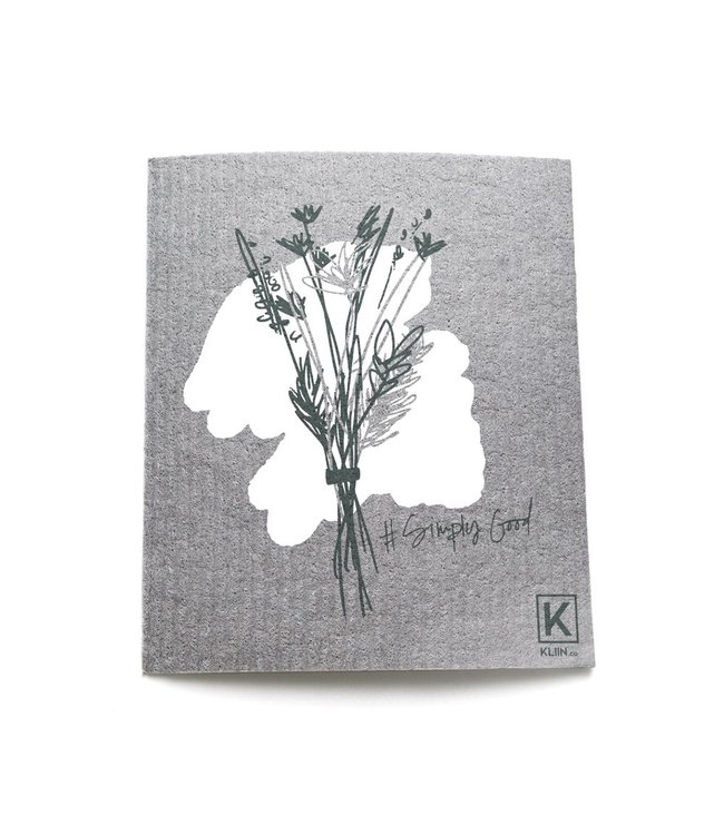 Kliin Reusable Paper Towels | Grey | Simply Good Bouquet | Small