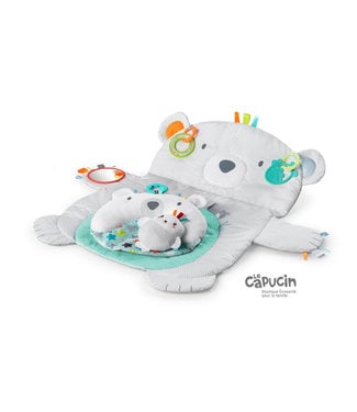 Bright Starts Playmat | Tummy Time | Bear | Grey