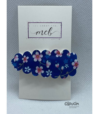 Les créations MCB Hair clip | White flowers and blue background