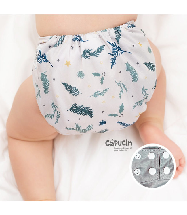 All-in-one diaper | Snaps | 10-35 Lbs | Cedars