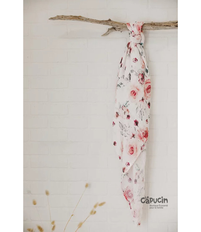 Collection Mini Coco Bamboo muslin | Red floral