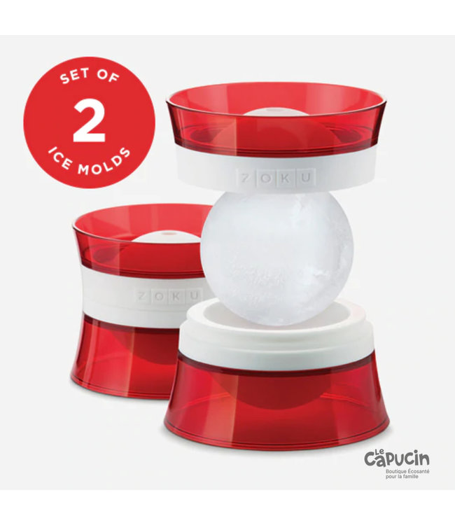 Stackable ice cream scoop molds | Red