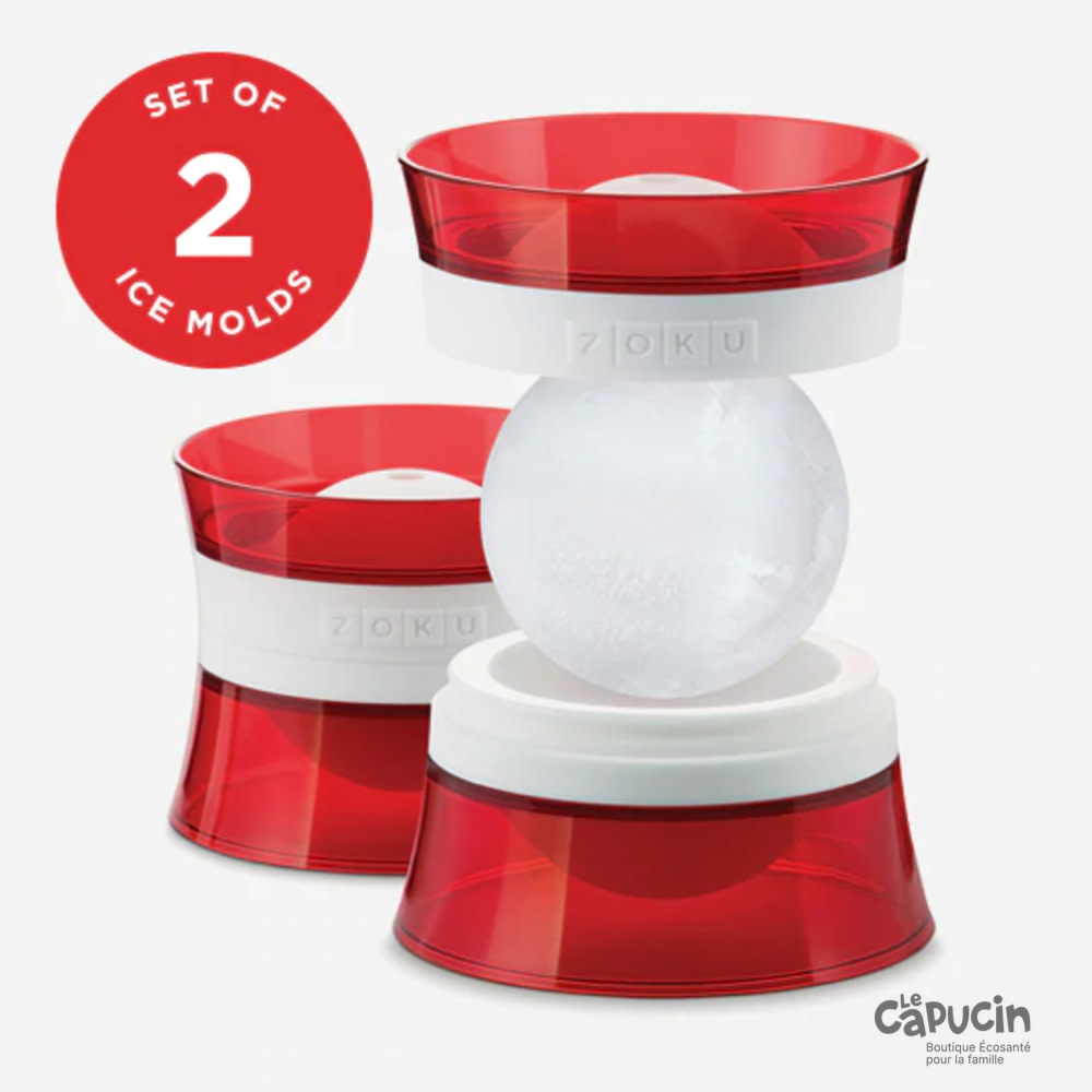 Stackable ice cream scoop molds Red Le Capucin