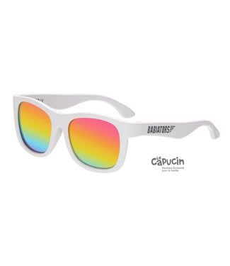 Babiators Sunglasses | Navigator | Limited Edition | Rainbow Bright | White