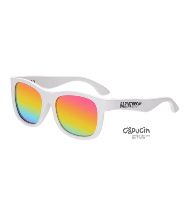 Sunglasses | Navigator | Limited Edition | Rainbow Bright | White