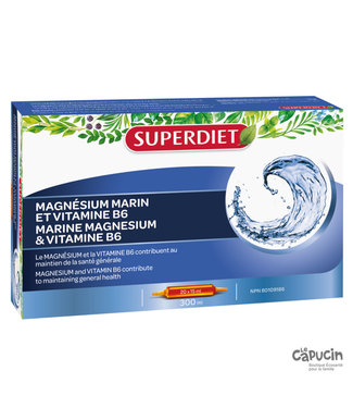 Superdiet Marine Magnesium and Vitamin B6 | 20 phials
