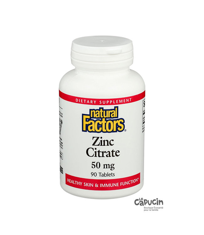Zinc Citrate 90 comp. par Natural Factors