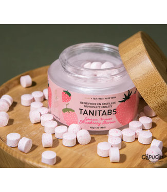 Tanit Pot de dentifrice - 124 pastilles - Fraise - par Tanit