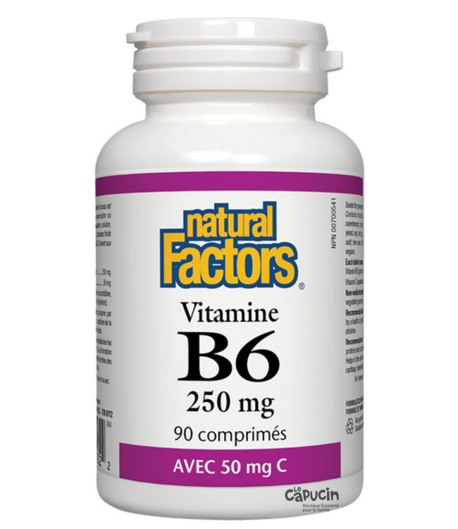 Vitamine B6 250 mg avec 50mg  C