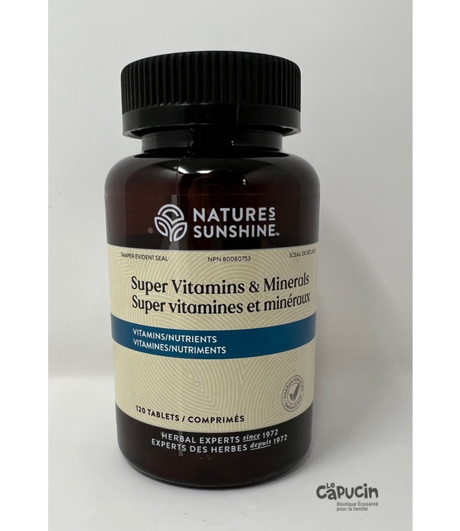 Nature's Sunshine Super Vitamins and Minerals | 120 Tablets