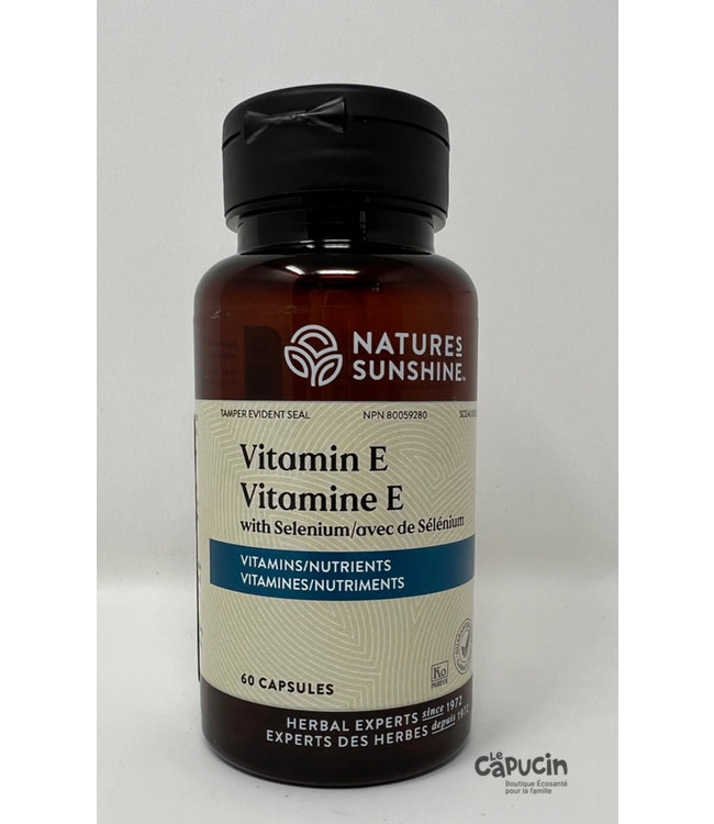 Vitamine E avec Sélénium | 60 Gelules