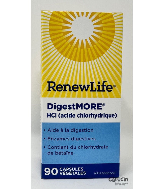 Renew Life DigestMORE HCl | 90 Caps