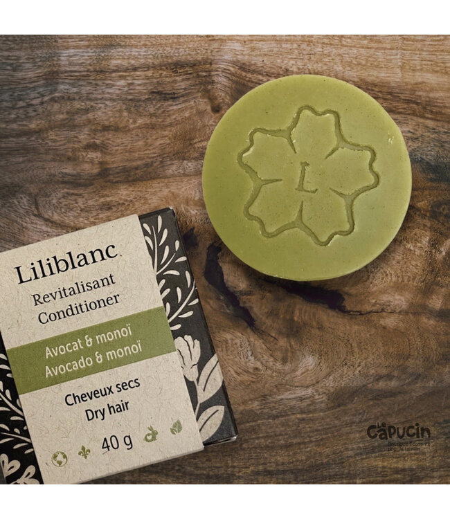 Liliblanc Solid conditioner - Dry hair - Avocado and Monoï - 40 g - by Liliblanc