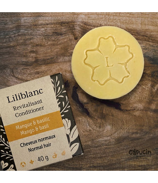 Liliblanc Solid Conditioner - Normal hair - Mango and  Basil - 40 g - by Liliblanc