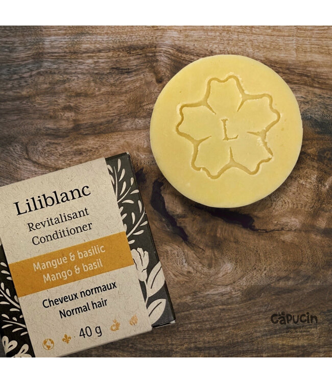 Solid Conditioner - Normal hair - Mango and Basil - 40 g - by Liliblanc