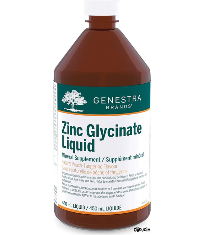 Glycinate de zinc Liquide 450ml par Genestra